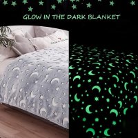 Магическо флуоресцентно пухено одеяло 150x120 см Magic Blanket светещо, снимка 2 - Спално бельо и завивки - 43554021