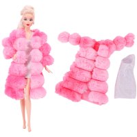 Комплект рокля и палто за барби, снимка 9 - Кукли - 43939498
