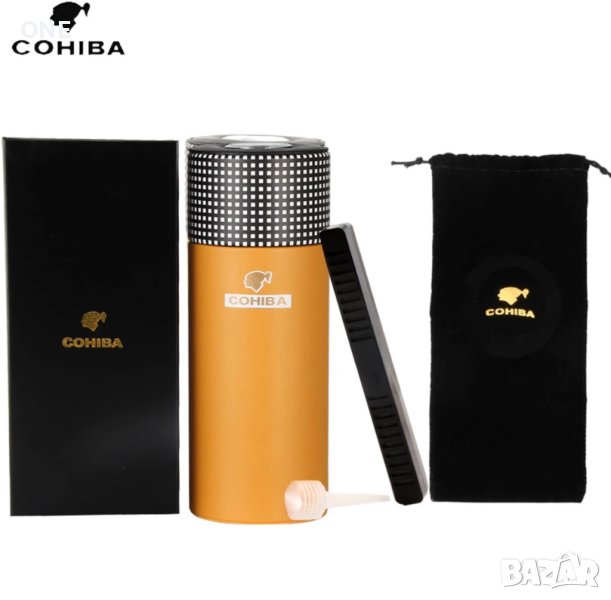 Кожена кутия за пури COHIBA кохиба хумидор, снимка 1