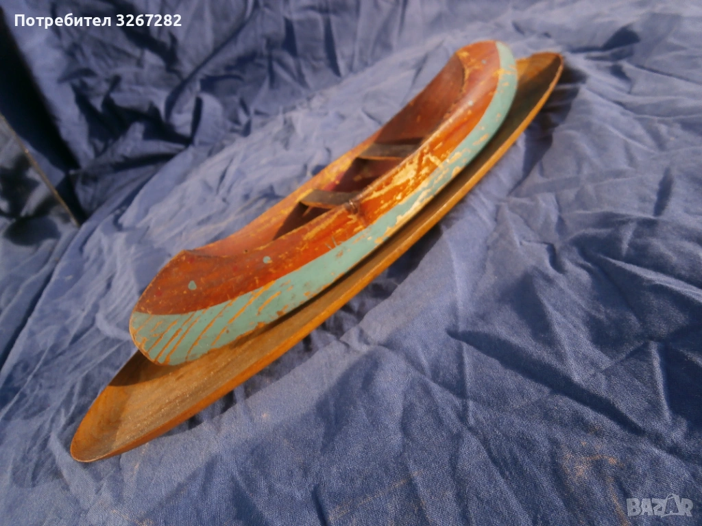 Лодка,Макет,Индианска,Кану,Пирога,Ретро, снимка 1