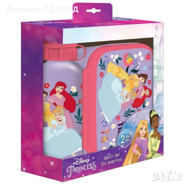 Комплект кутия за храна и шише за вода Princess, снимка 1