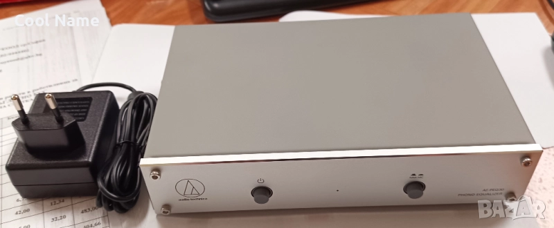 Рия Audio-Technica AT-PEQ30, за грамофон, 2x RCA, сребрист, снимка 1