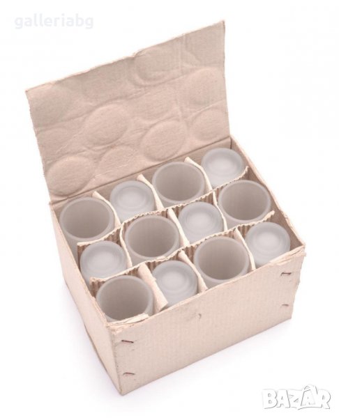 Стъклени матови чаши - 12 бр., снимка 1