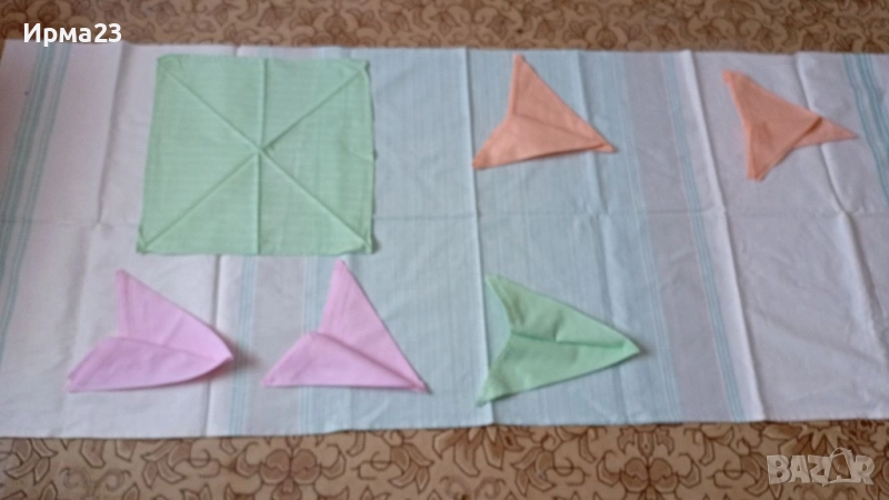 Коплект ленена покривка и ленени салфетки, снимка 1