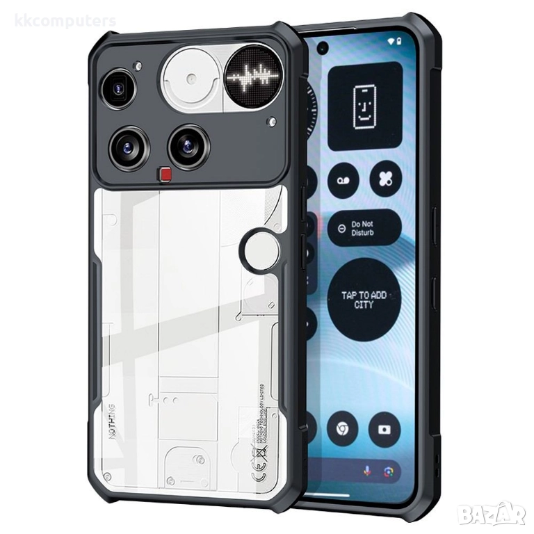 XUNDD Калъф за Nothing Phone (3) 5G с Прозрачен акрилен гръб- TPU рамка, Airbag технология, вкл. Про, снимка 1
