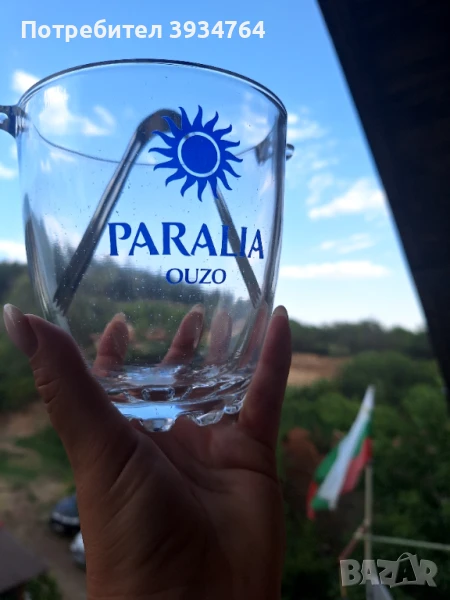 НоваСтъклена ледарка с щипки, снимка 1