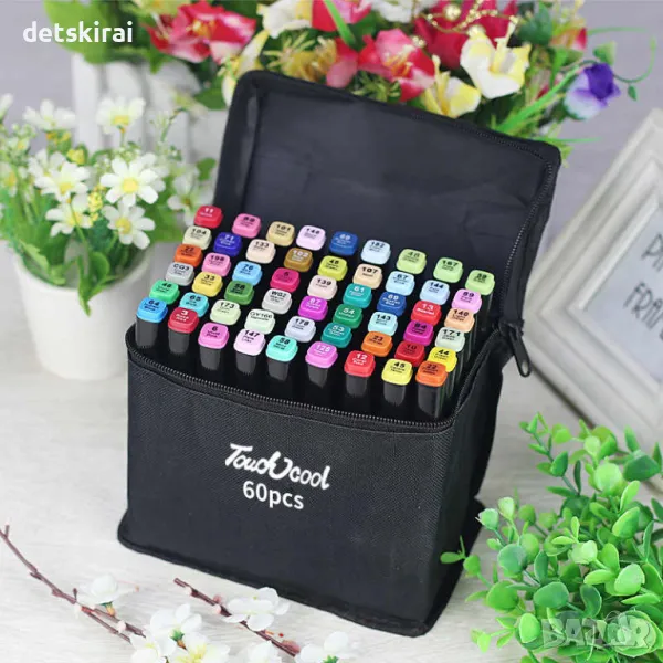 Комплект 60 Touch маркера двувърхи, снимка 1