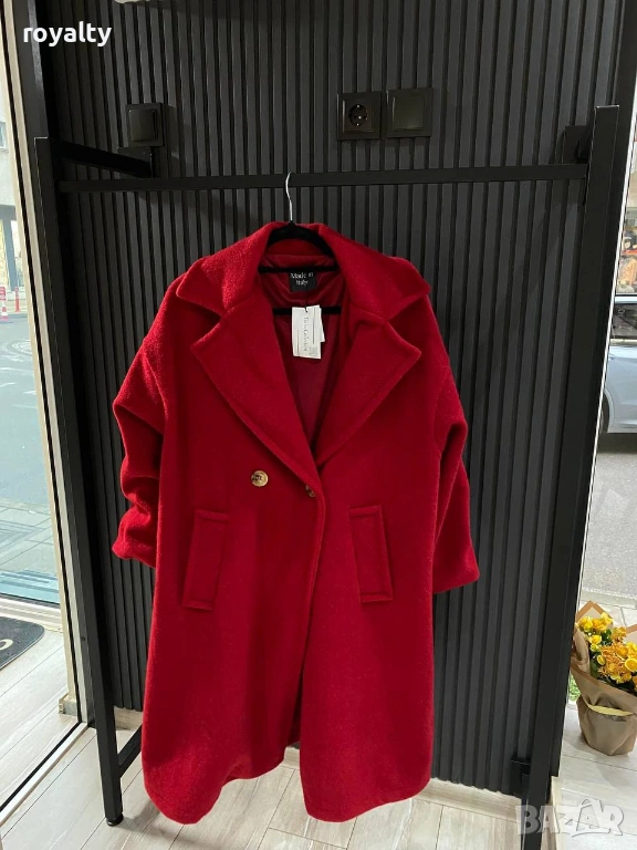 Червено Дамско Палто , снимка 1