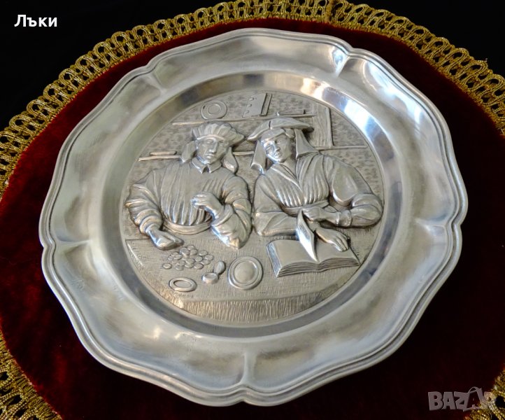 Пано от калай с картина на Quentin Matsys. , снимка 1