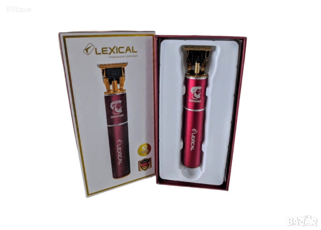 Акумулаторна машинка за подстригване за брада и коса Lexical LHC-5650, 5W, 1200mAh, Червен/Син, снимка 1