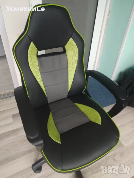 Нов Перфектен и Удобен Офис Стол, Черно Зелен / 236 лв, снимка 1