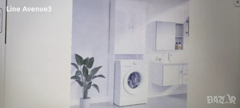  Шкаф за пералня ,тоалетна чиния  бял, 64x25,5x190 см, снимка 1