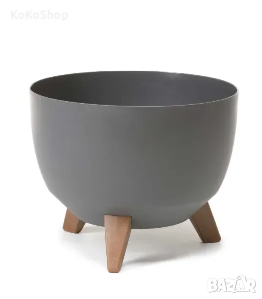 Кашпа-24,2х15 см./кашпа на крачета/пластмасова кашпа, снимка 1