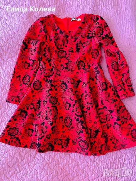 Официална червена рокля за момиче 8-10 г, снимка 1
