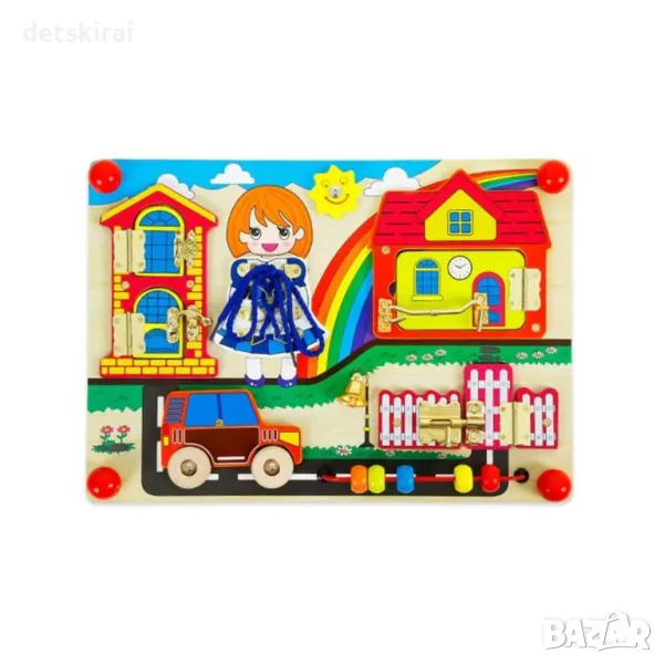 Дъска за двигателни умения - Веселотият Автомобил - БизиБорд, снимка 1