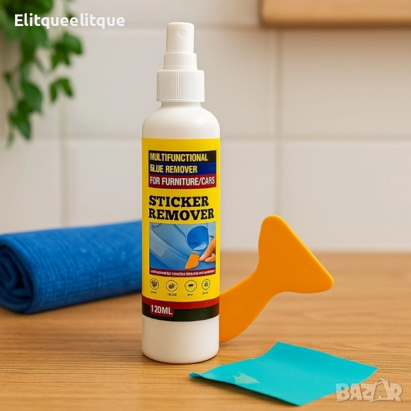 Премахващ спрей за стикери и лепила с инструмент за стъргане – 120мл, снимка 1