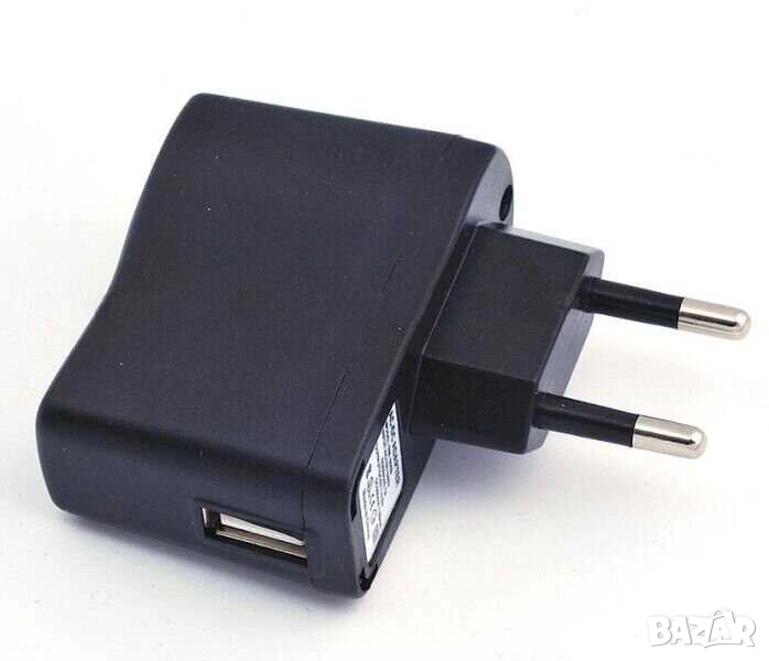 Адаптер 220V към USB 0.5A, Черен, снимка 1