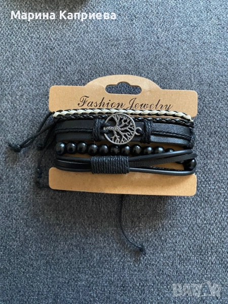 Лот от 4-ри броя мъжки, нови гривни /B-03/, снимка 1