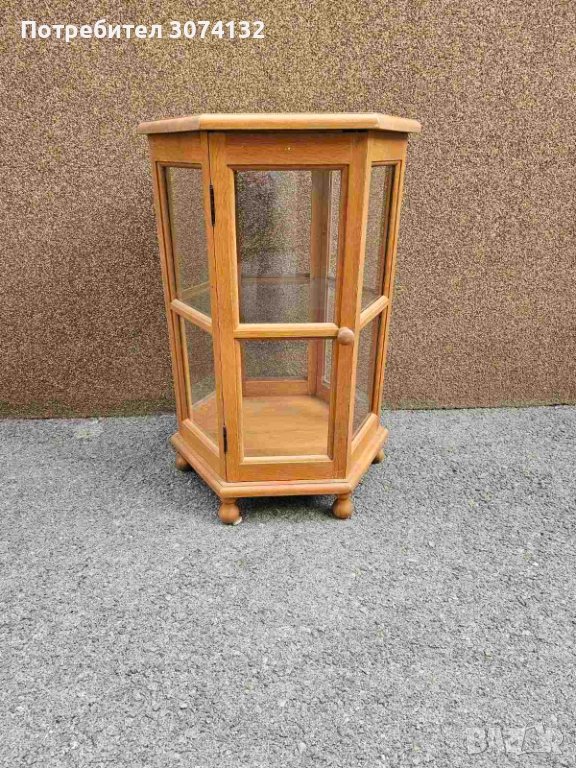 Многоъгълна витринка в стил Рустик, снимка 1