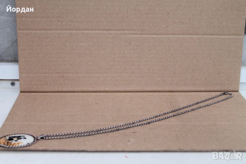 Уникално сребърно бижу с порцелан, снимка 1