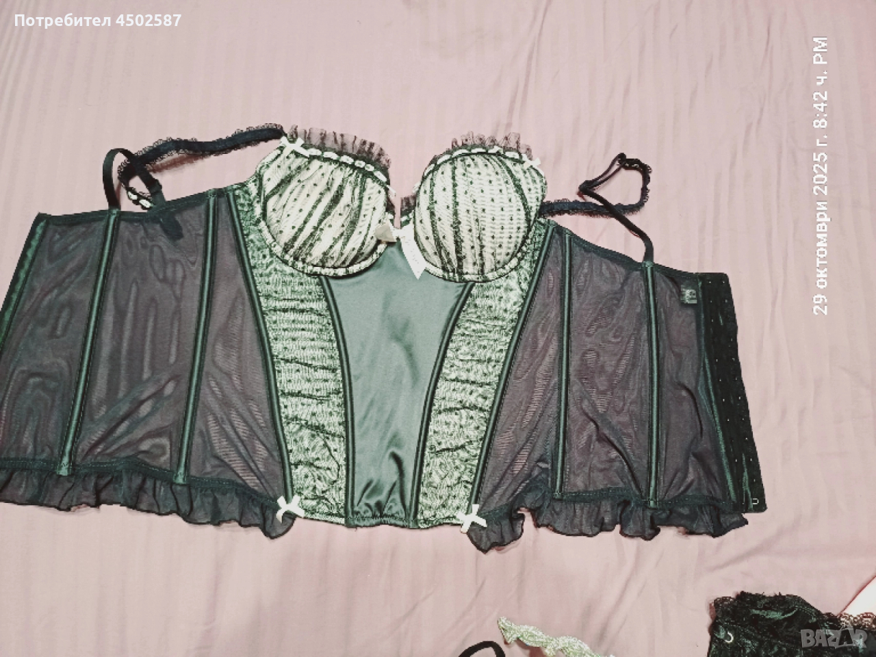 Корсет в бяло и черно, снимка 1