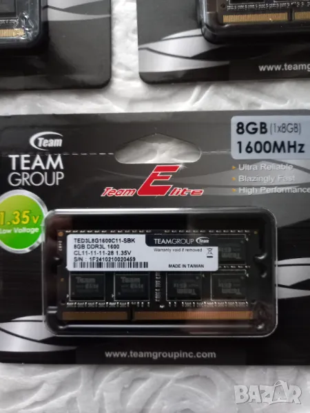 НОВИ!8GB DDR3L 1600MHz Ram за лаптоп SODIMM 3г.гаранция, снимка 1