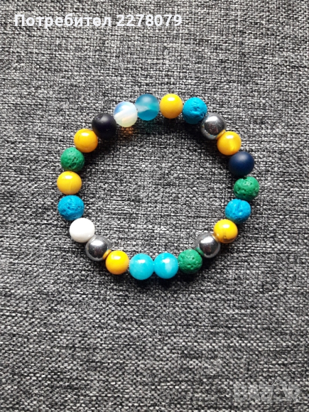 Гривни от различни камъни - ръчна изработка, снимка 1