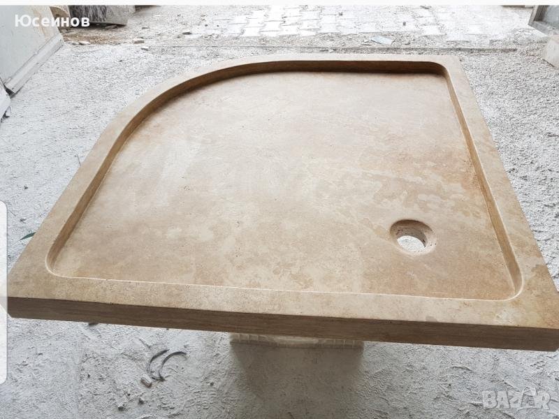 Душ корито от естествен камък травертин , снимка 1