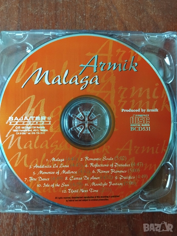 Armik – Malaga - оригинален диск музика, снимка 1