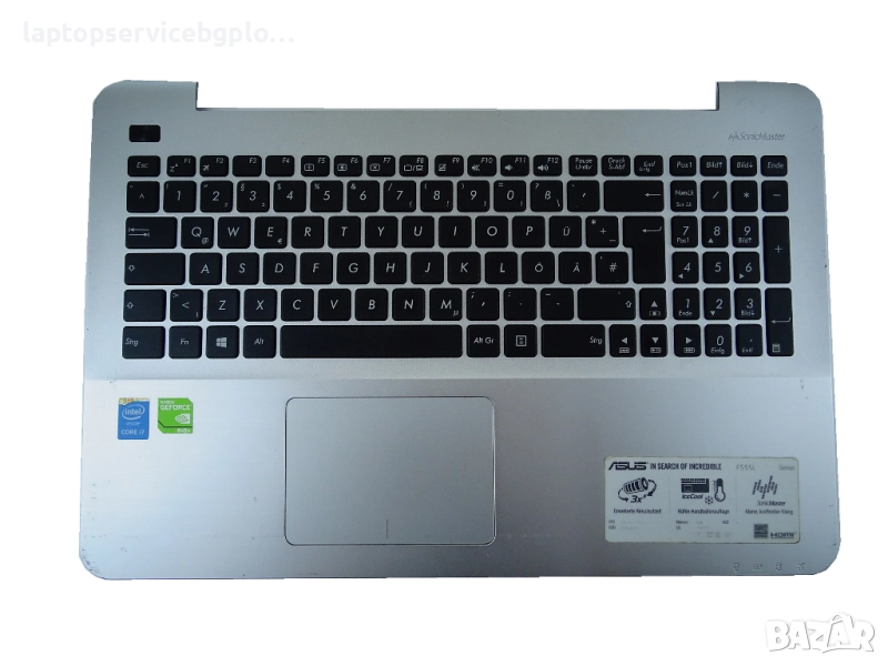 Asus X555B X555D X555L X555Q X555S X555U X555Y X555LA Клавиатура с горен корпус 13N0-R7A0913 , снимка 1