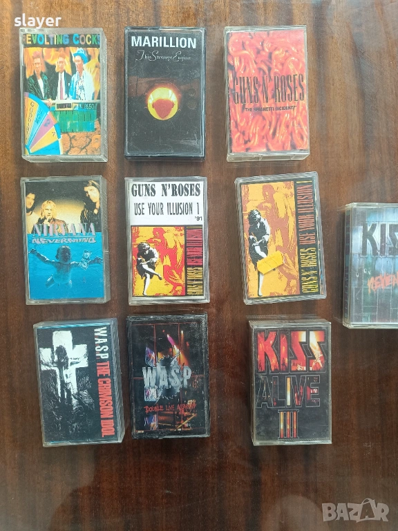 Лот аудио касети Kiss,Guns,Wasp,Nirvana, снимка 1