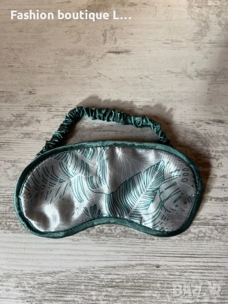 Сатенена маска за очи за сън в туркоазен цвят с ластична лента за главата 💙, снимка 1