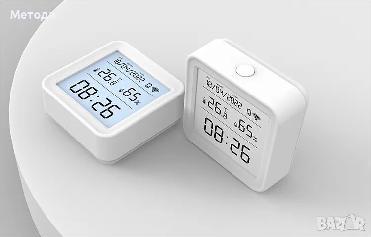 WIFI Интелигентен сензор температура и влажност Alexa Google Assistant, снимка 1
