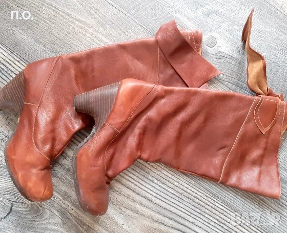 Продавам дамски ботуши 39 номер естествена кожа, снимка 1