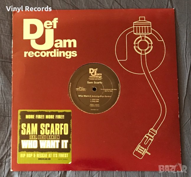 Sam Scarfo Feat. Buju Banton – Who Want It, Vinyl 12", 33 ⅓ RPM, Single, Promo, снимка 1