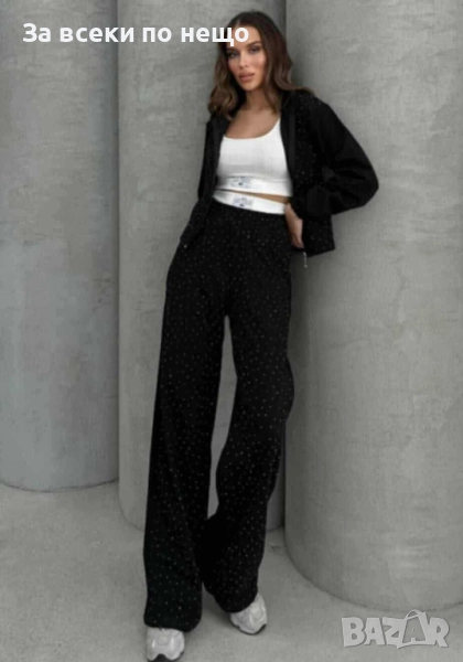 Дамски Спортен Комплект С Камъни С 3 Части🔝Дамски Спортен Екип Код I_188, снимка 1