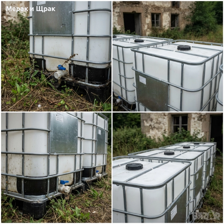 Продавам 1000-литрови бидони (IBC резервоар)., снимка 1
