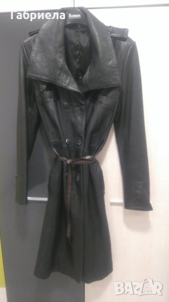 Естествена кожа, тренчкот, снимка 1