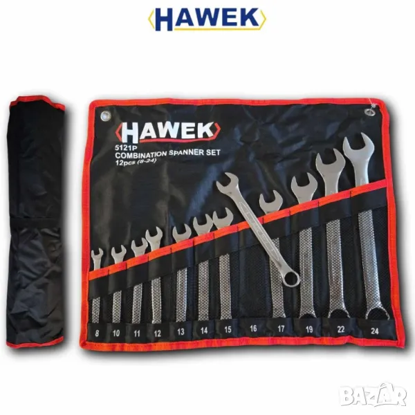 Професионален Комплект Звездогаечни Ключове HAWEK 12 части 8-24мм, снимка 1