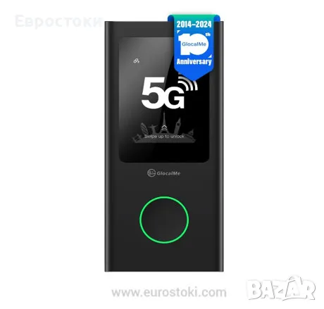 Преносим безжичен рутер GlocalMe Numen Air 5G, преносим WiFi рутер, сензорен екран, снимка 1