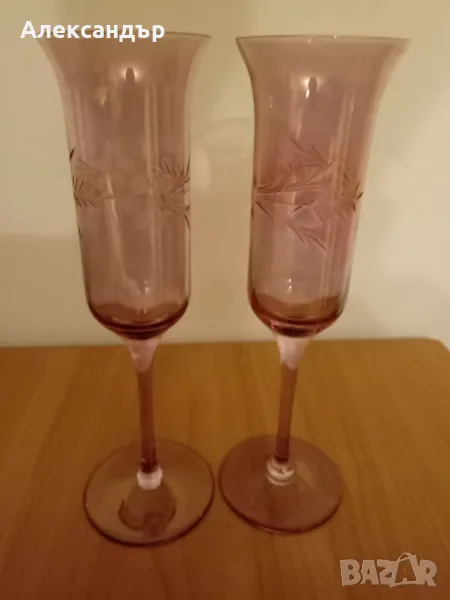 Кристални чаши за шампанско BOHEMIA 2 броя, снимка 1