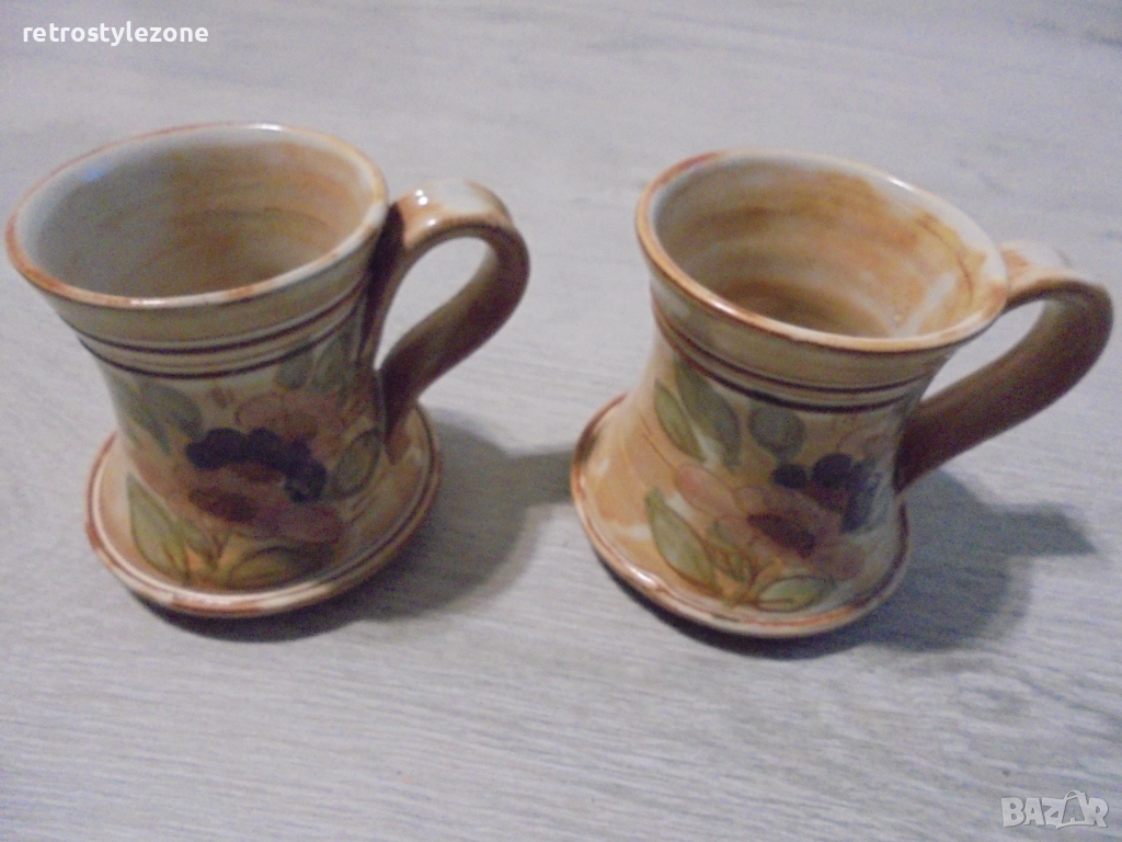 № 8425 Френски керамични чаши La Poterie Provence – винтидж сет 2 бр. , снимка 1