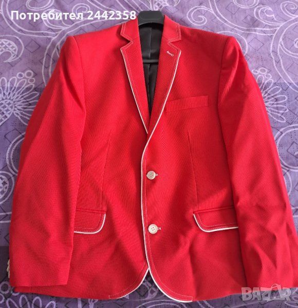 Мъжко червено сако, снимка 1