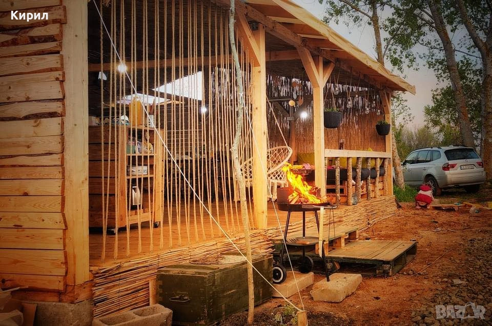 Стационарнa караванa с голям навес на Градина, снимка 1