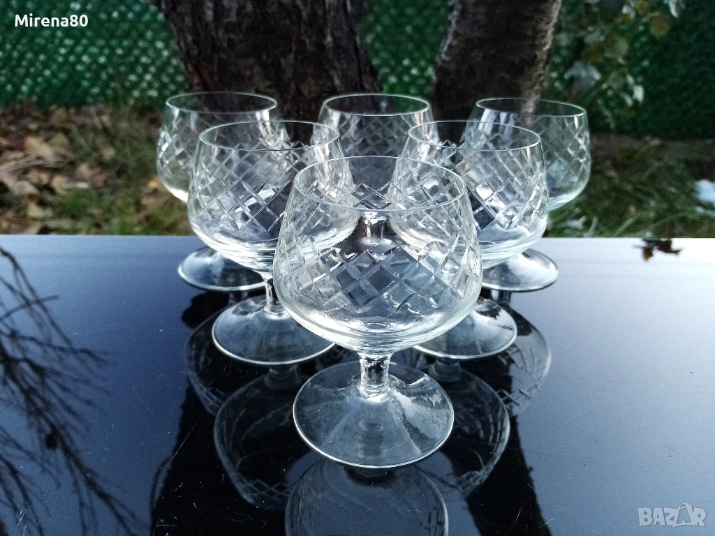 Български кристален сервиз за ракия, снимка 1