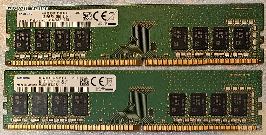 РАМ памет 16GB (2x8GB) RAM DDR4 2666 MHz Samsung, снимка 1