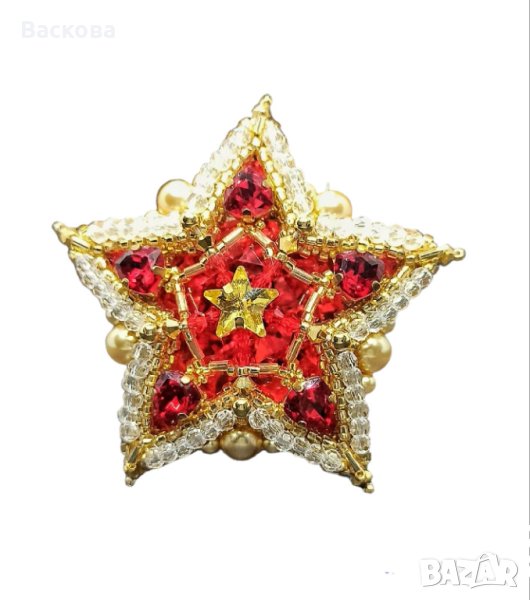 Ръчно изработена брошка Звезда, снимка 1