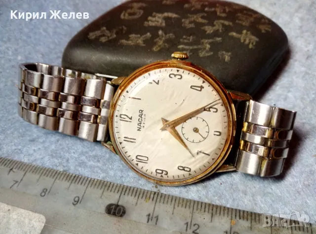 NACAR 18 RUBIS PLAQUE G10 Стар ЛУКС МОДЕЛ ШВЕЙЦАРСКИ ЧАСОВНИК с ПОЗЛАТА 10 МИКРОНА РАБОТЕЩ 214851