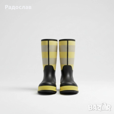 Висококачествени защитни ботуши BLACK/YELLOW – сигурна защита и комфорт при всякакви условия!