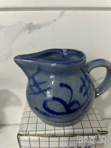 Глазирана керамика Германия 🇩🇪каничка  за сметана/ мляко Винтидж, ръчно изработена  Витринна, снимка 3 - Антикварни и старинни предмети - 47844132